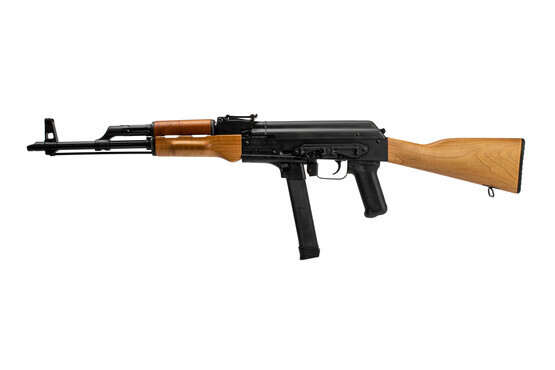 Century Arms WASR-M 9mm Romanian AK47 with wood Furniture 16" features a side scope mount
